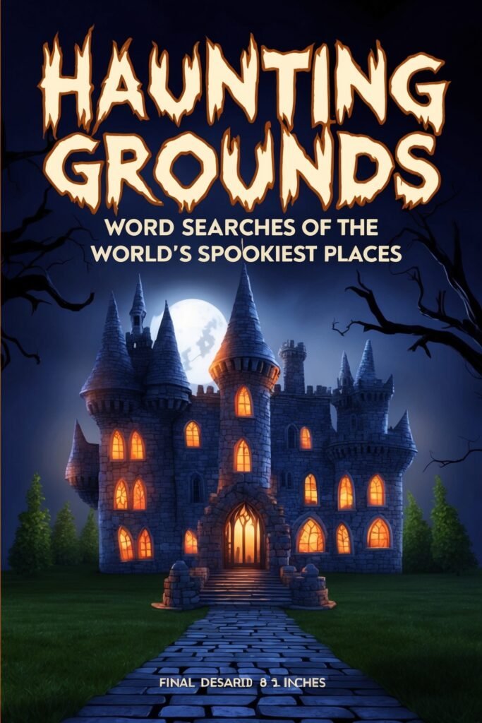Default_create_a_gothic_haunted_castle_for_a_cover_the_title_i_3 Book cover of Haunting Grounds